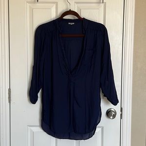Charlotte Russe Blouse Size Medium Color Navy
